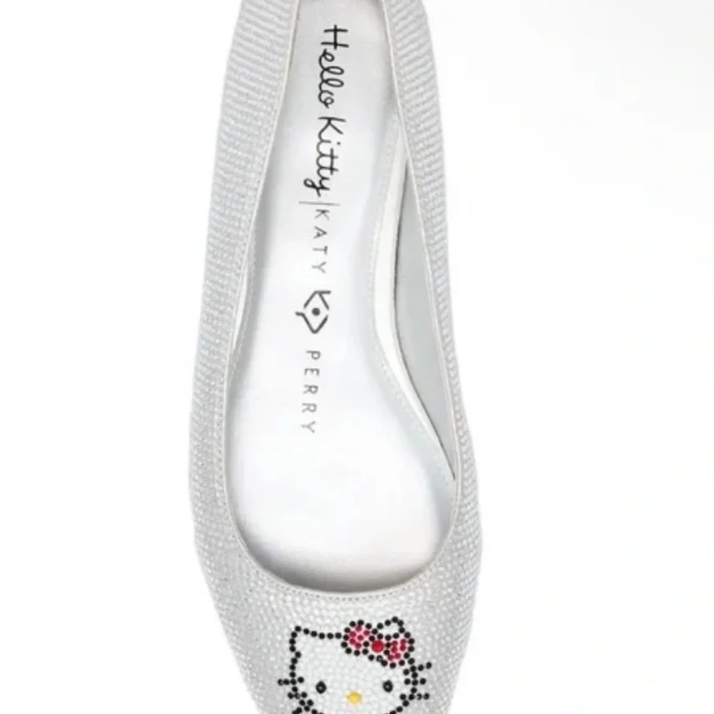 Katy Perry Women's 7.5 Hello Kitty Crystal Ballet Flats Sparkly New - Picture 4 of 5